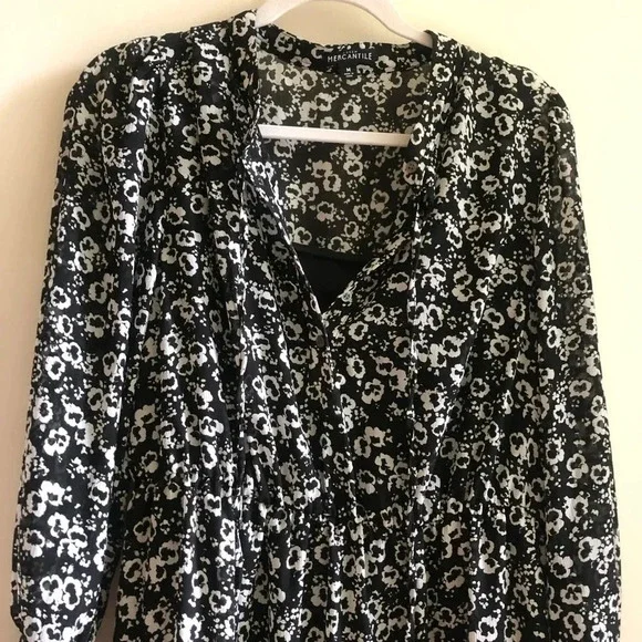 J. Crew Floral Chiffon Ruffle Sleeve Spring Prairie Tie Dress Small - Picture 5 of 8